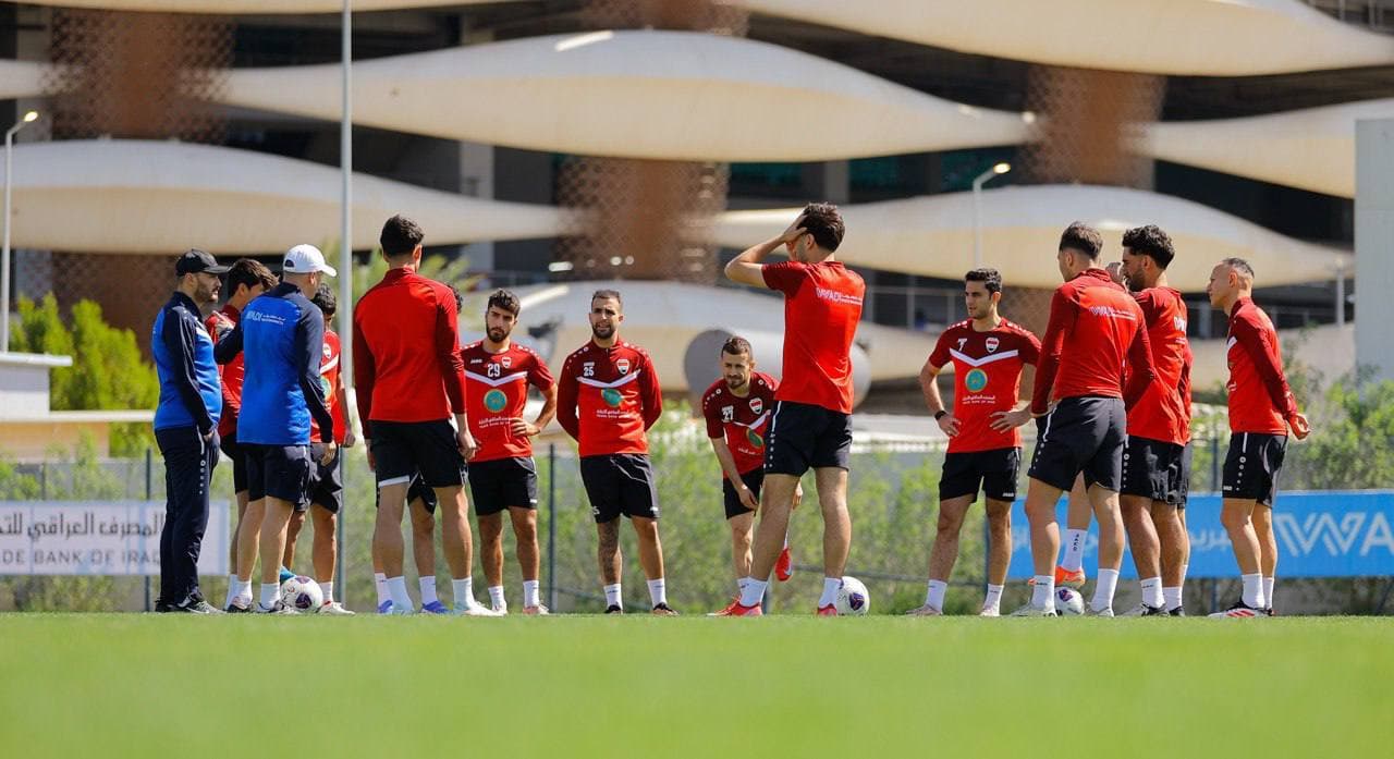 المنتخب الوطني يختتم تدريباته في البصرة قبل السفر الى الاردن