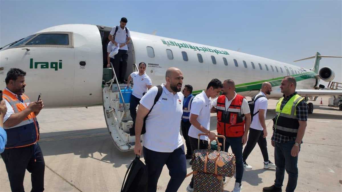 وفد منتخبنا الوطني يعود إلى بغداد