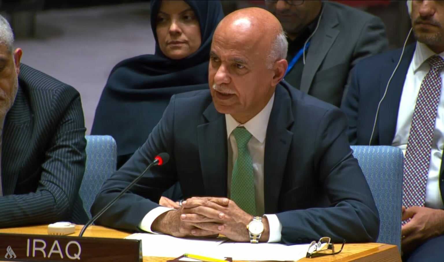 مندوب العراق لمجلس الامن: نرفض انتهاك الصهاينة لأجواء العراق ولن نقبل بأن نكون ساحة لتصفية الحسابات