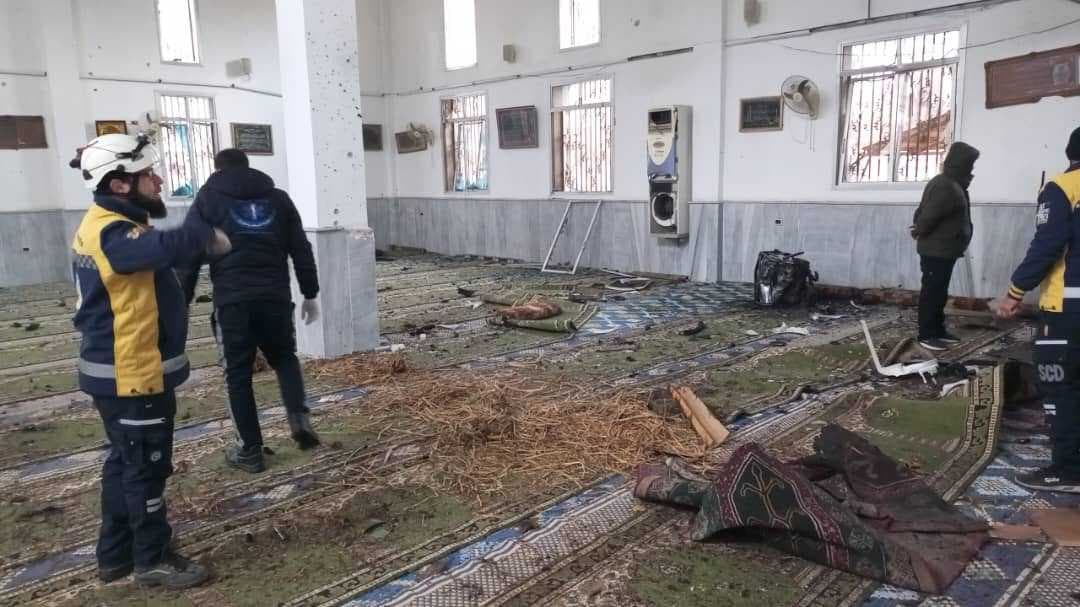 انفجار داخل مسجد الإمام علي (عليه السلام) في حمص