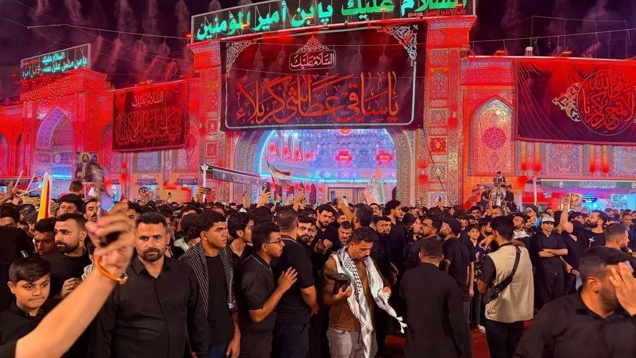 بدء مراسم التشييع الشعبي لجثمان السيد الشهيد علي الخامنئي في كربلاء المقدسة