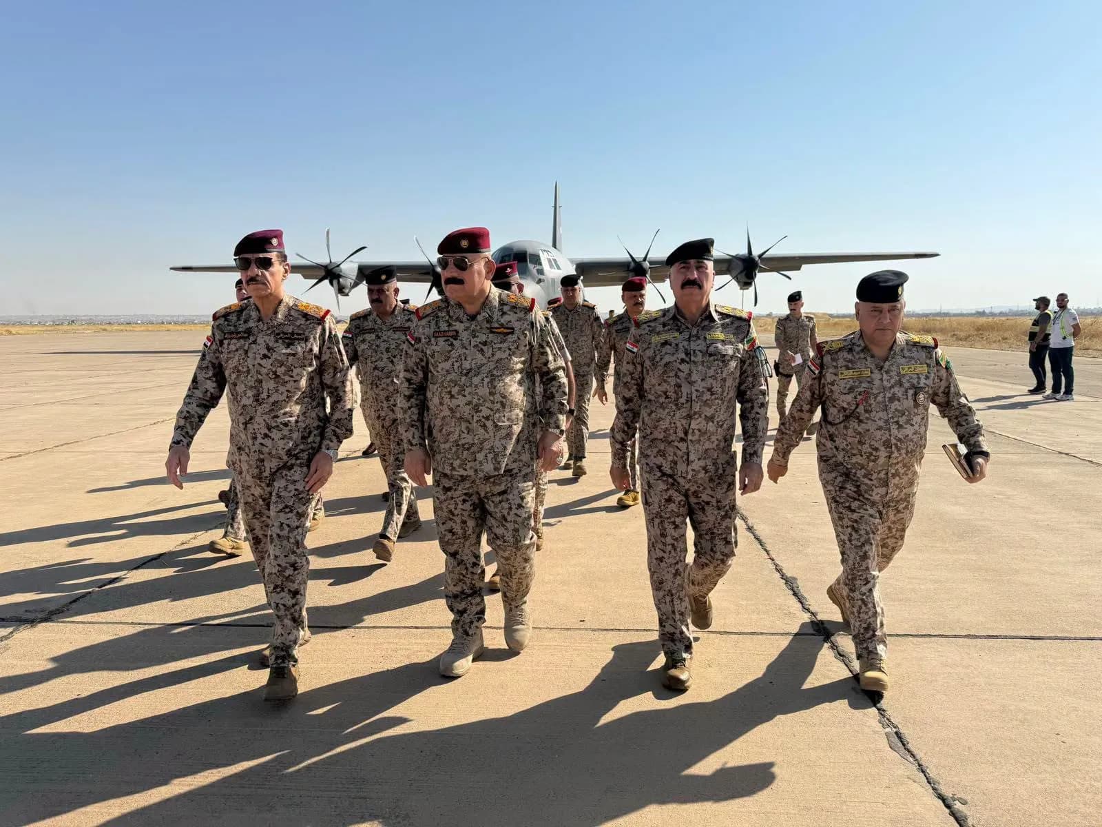وفد عسكري رفيع يصل كركوك لمتابعة الجاهزية والوضع الأمني