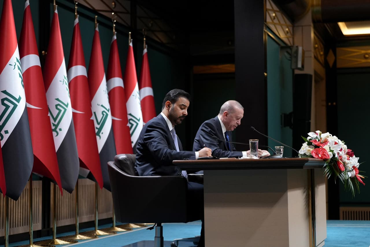 الزيدي وأردوغان يرعيان توقيع ثلاث مذكرات تفاهم بين العراق وتركيا