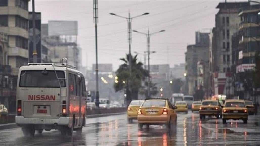 حركة مرورية منسجمة مع الأجواء الممطرة في بغداد