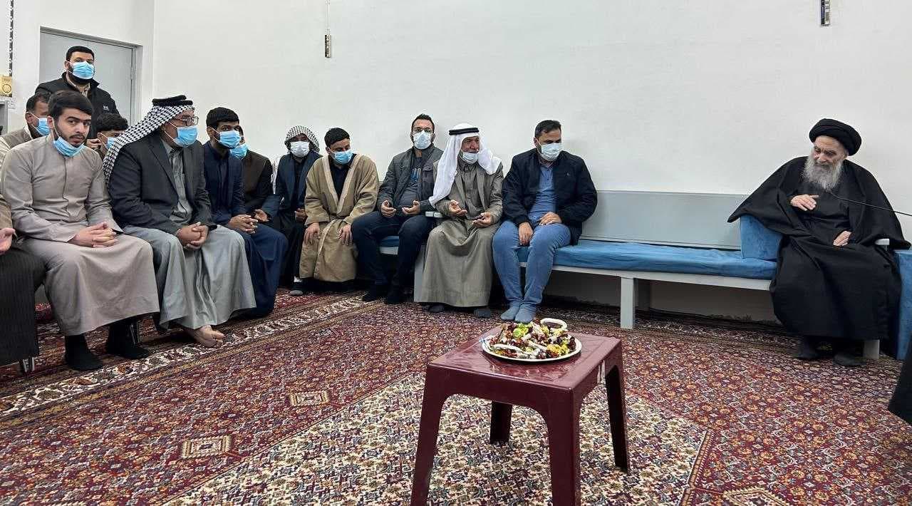 بعد توقف لعدة أيام. السيد السيستاني يستأنف استقبال الزائرين