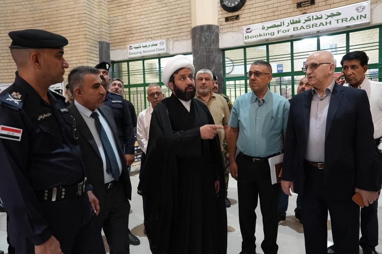 لتنويع وسائل نقل زائري الأربعينية.. سماحة الشيخ المسعودي يزور مدير عام السكك الحديد
