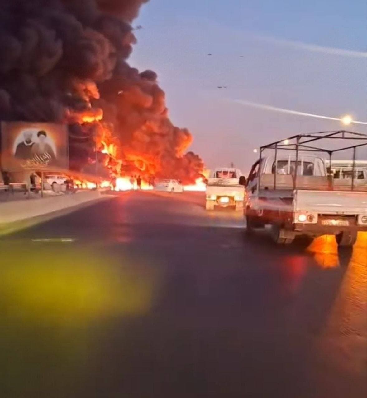 الدفاع المدني يخمد حريق صهريج وقود غربي بغداد دون خسائر بشرية